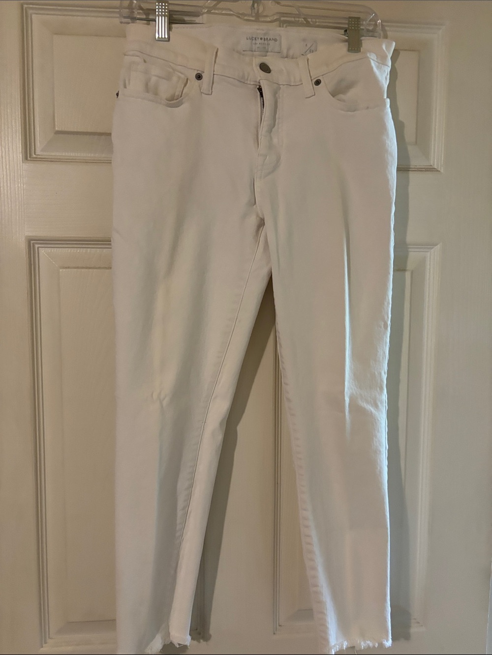 Lucky Brand White Midrise Ava Crop pant